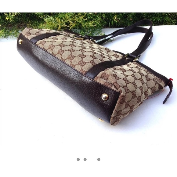 GUCCI Abbey Monogram GG Small Tote Leather Bag. Used condition. - Picture 3 of 8